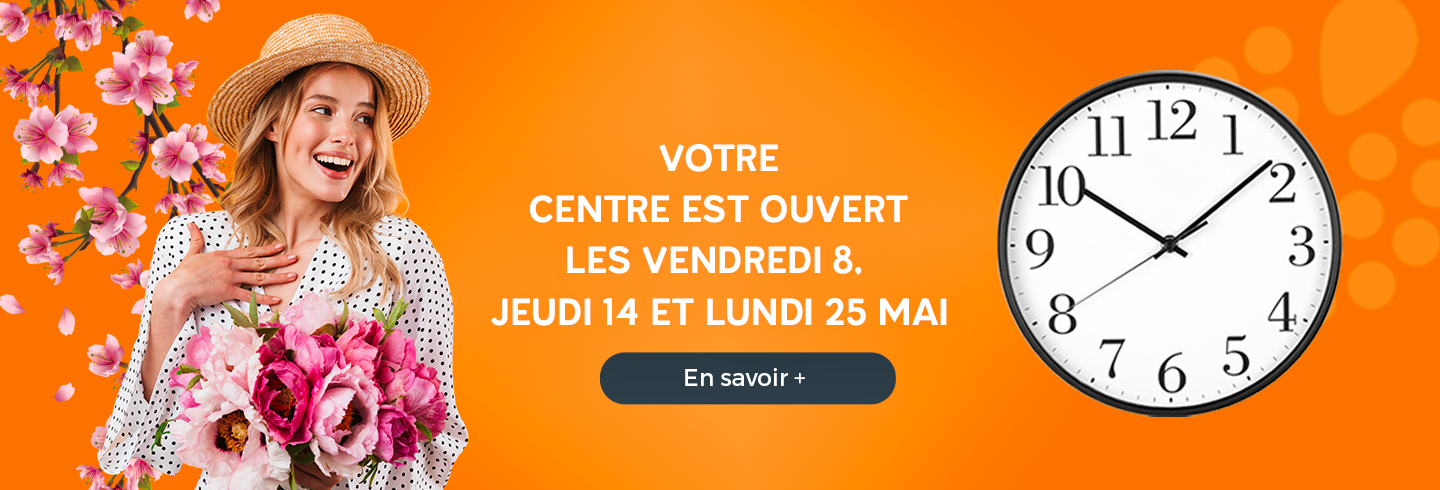 Horaires exceptionnels de mai Aushopping La Couronne