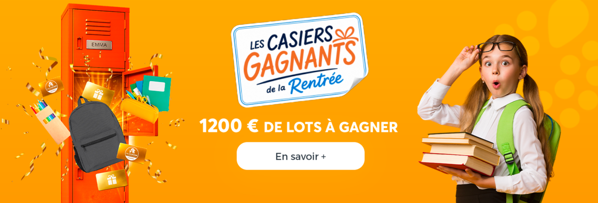 Aushopping La Couronne Les casiers gagnants de la rentrée 1200 euros de lots à gagner