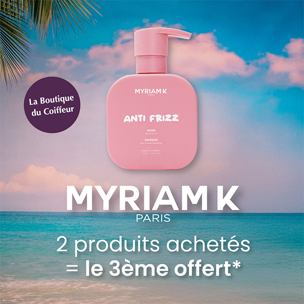 achetez 2 produits de la marque Myriam K, le troisième est offert